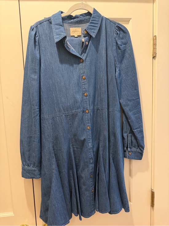 Sezane Dresses & Skirts - Sezané Denim Button-Front Dress - Classic Blue
